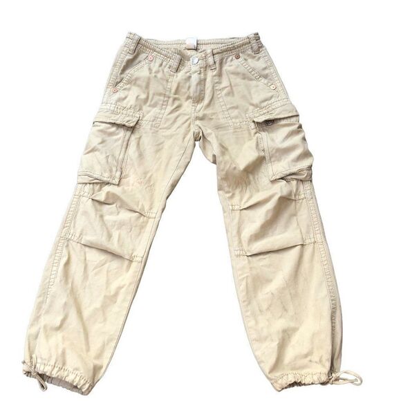 RARE True Religion Jeans Size 34 Cargo Pants Khaki Brown - Picture 8 of 13
